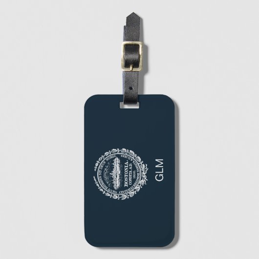 ヴィンテージボストンシティシールカスタム ラゲッジタグ (正面縦)