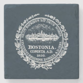 ヴィンテージボストンシティシール ストーンコースター (正面)