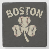 ヴィンテージボストンセントパトリックの日アイリッシュシャムロック ストーンコースター (正面)