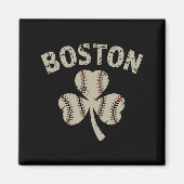 ヴィンテージボストンセントパトリックの日アイリッシュシャムロック マグネット (正面)