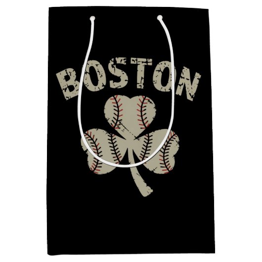 ヴィンテージボストンセントパトリックの日アイリッシュシャムロック ミディアムペーパーバッグ (正面)