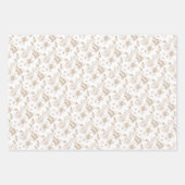 ヴィンテージボストンタン&ホワイト ラッピングペーパーシート (正面3)