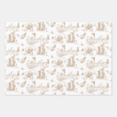 ヴィンテージボストンタン&ホワイト ラッピングペーパーシート (正面)