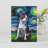 ヴィンテージボストンテリア |愛の動物のかわいい贈り物 シーズンカード (スタンド正面)