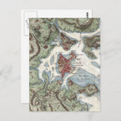 ヴィンテージボストンハーバーの地図(1807) ポストカード (正面/裏面)