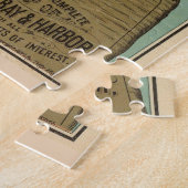 ヴィンテージボストンハーバーの地図(1884年) ジグソーパズル (側面)