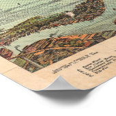 ヴィンテージボストンハーバーポスターの地図 ポスター (角)