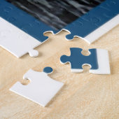 ヴィンテージボストンハーバーマサチューセッツ旅行ポスター ジグソーパズル (側面)