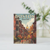 ヴィンテージボストンビーコンヒルトラベル ポストカード (スタンド正面)