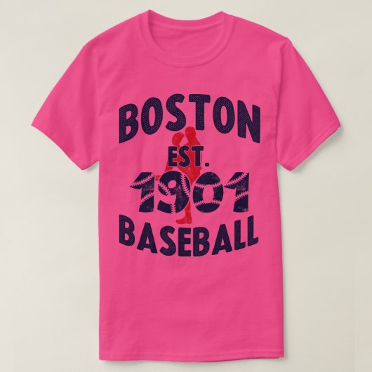 ヴィンテージボストンベースボールベスト1901野球投手 Tシャツ (デザイン正面)