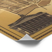 ヴィンテージボストンマサチューセッツの地図,ボストンマアメリカの地図 ポスター (角)