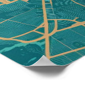 ヴィンテージボストンマサチューセッツの地図，ボストンマアメリカの地図 ポスター (角)