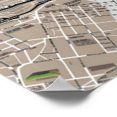 ヴィンテージボストンマサチューセッツの地図，ボストンマアメリカの地図 ポスター (角)