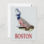 ヴィンテージボストンマサチューセッツレトロ旅行 ポストカード (正面/裏面)
