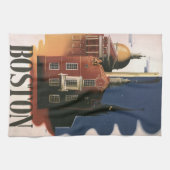 ヴィンテージボストンマサチューセッツ州ポールリバーズライド キッチンタオル (横)