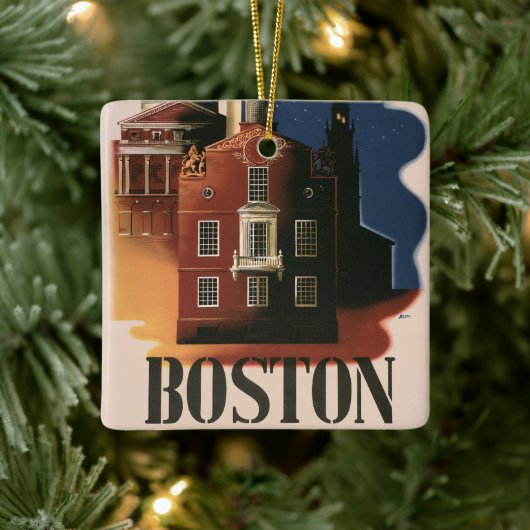 ヴィンテージボストンマサチューセッツ州ポールリバーズライド セラミックオーナメント (ツリー)