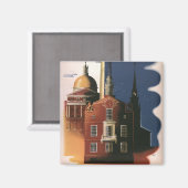 ヴィンテージボストンマサチューセッツ州ポールリバーズライド マグネット (正面/裏面)