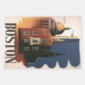 ヴィンテージボストンマサチューセッツ州ポールリバーズライド ラッピングペーパーシート (正面2)