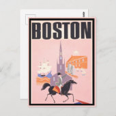 ヴィンテージボストンマサチューセッツ旅行 ポストカード (正面/裏面)