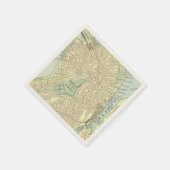 ヴィンテージボストンマップカクテルナプキンズ スタンダードカクテルナプキン (角)