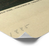 ヴィンテージボストンヨットプリタンイラストレーション(1885) ポスター (角)