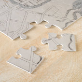 ヴィンテージボストンランドマークの地図(1871) ジグソーパズル (側面)