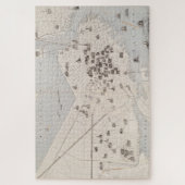 ヴィンテージボストンランドマークの地図(1871) ジグソーパズル (縦)