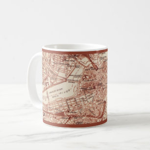 ヴィンテージボストン地図マグカップ コーヒーマグカップ