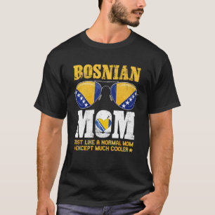ヴィンテージボスニアの母ボスニア国旗サングラスマザー Tシャツ