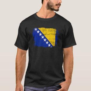 ヴィンテージボスニア・ヘルツェゴビナ国旗 Tシャツ