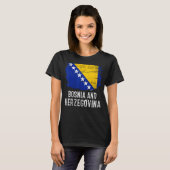ヴィンテージボスニア・ヘルツェゴビナ国旗 Tシャツ (正面フル)