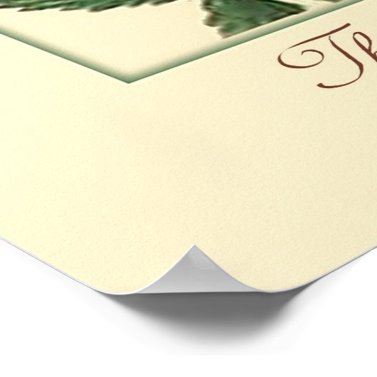 ヴィンテージボタニカルとイザヤ聖なる書物、 経典詩 ポスター (角)