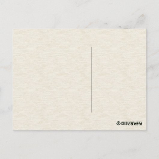 ヴィンテージボタニカルアイリスイラストレーション ポストカード (裏面)