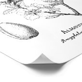 ヴィンテージボタニカルアーモンドイラストレーション ポスター (角)