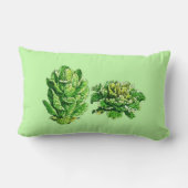 ヴィンテージボタニカルイラストレーションレタス ランバークッション (裏面)