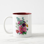 ヴィンテージボタニカルイラストレーション ツートーンマグカップ (左)