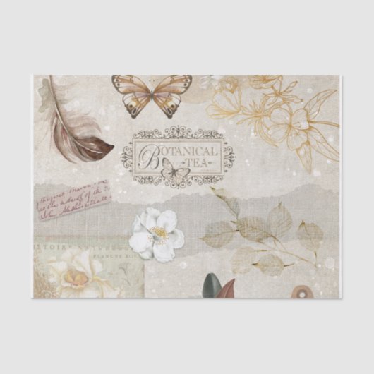 ヴィンテージボタニカルエフェメラ 薄葉紙 (正面)
