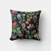 ヴィンテージボタニカルエレガンスブラック クッション (正面)