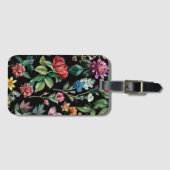 ヴィンテージボタニカルエレガンスブラック ラゲッジタグ (正面横)