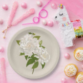 ヴィンテージボタニカルガーデニアフローラキンセアニラ ペーパープレート (パーティー)