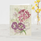 ヴィンテージボタニカルクラキア カード (黄色い花)