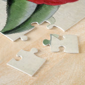 ヴィンテージボタニカルクリムゾンカメリア ジグソーパズル (側面)