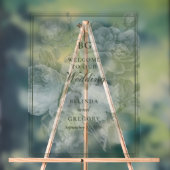 ヴィンテージボタニカルグリーンガーデン結婚パーティーテーマ アクリルサイン (ニュートラル)