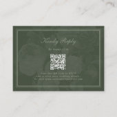 ヴィンテージボタニカルグリーンガーデン結婚パーティーテーマ エンクロージャーカード (正面)