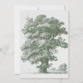 ヴィンテージボタニカルグリーンガーデン結婚パーティーテーマ セーブザデート (裏面)