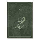 ヴィンテージボタニカルグリーンガーデン結婚パーティーテーマ テーブルナンバー (裏面)