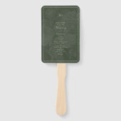 ヴィンテージボタニカルグリーンガーデン結婚パーティーテーマ ハンドファン (正面)