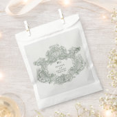 ヴィンテージボタニカルグリーンガーデン結婚パーティーテーマ フェイバーバッグ (クリップ留めされた状態)