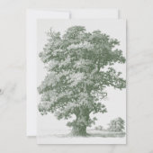 ヴィンテージボタニカルグリーンガーデン結婚パーティーテーマ 招待状 (裏面)