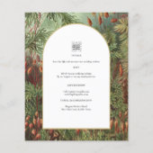 ヴィンテージボタニカルグリーンテラコッタウェディング招待 チラシ (裏面)